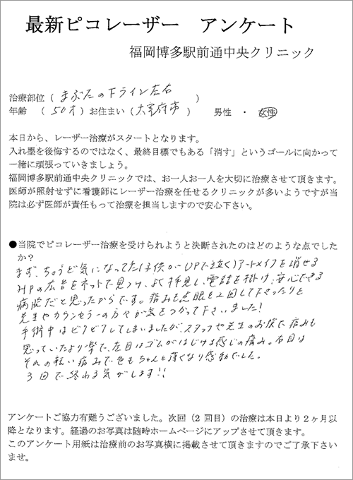 50歳女性のまぶたのアートメイク除去体験談